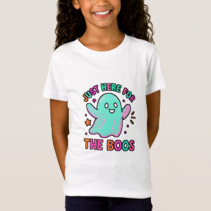 T-Shirt Juste ici pour les Boos Jouer Ghost Halloween tee