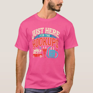 T-shirt Juste Ici Pour Les Houps Funny Camp RV Motorhome C