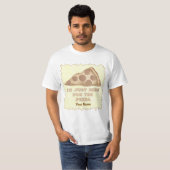 T-shirt Juste ici pour Pizza (Devant entier)