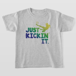 T-shirt Juste Kickin It, Soccer Graphic