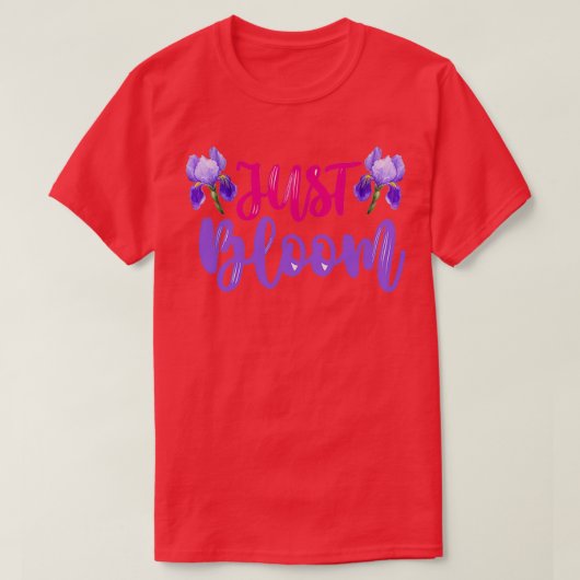 T-shirt Juste la motivation en fleurs (Design devant)