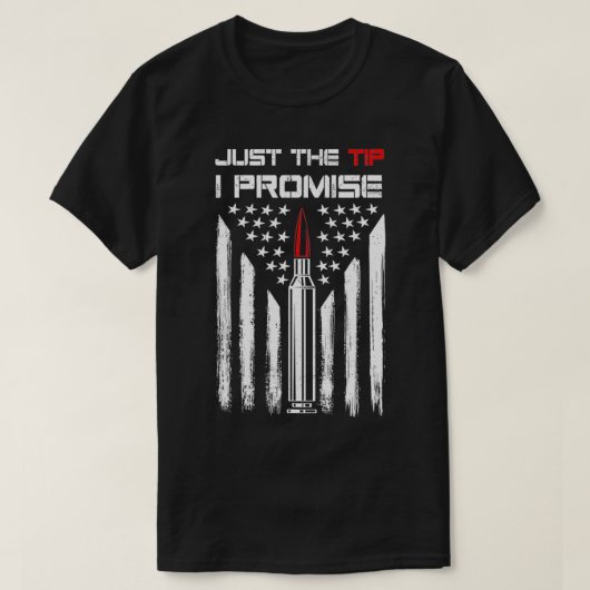 T-shirt Juste La Promesse Conseil Puce American Flag Gun L (Design devant)