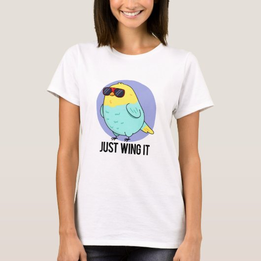 T-shirt Juste L'Aile C'Amusant Jeux D'Oiseaux (Devant)