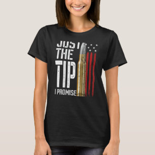 T-shirt Juste Le Conseil Je Promets Puce American Flag Gun