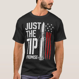 T-shirt Juste Le Conseil Je Promets Puce American Flag Gun