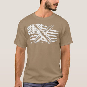 T-shirt Juste l'ip I Promise Bullet American Flag Gun Love