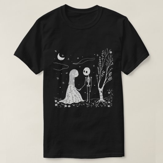 T-shirt Juste marié drôle lune de miel (Design devant)