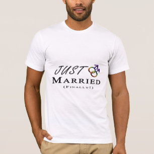 T-shirt Juste marié (enfin) Gay pride
