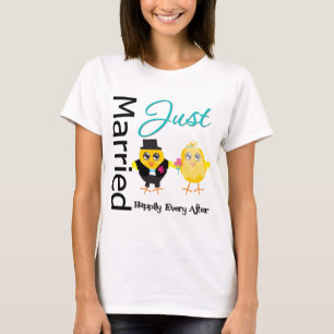 T-shirt Juste marié heureusement pour toujours
