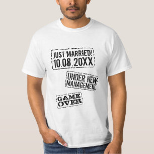 T-shirt Juste mariée chemise drôle avec date de mariage pe