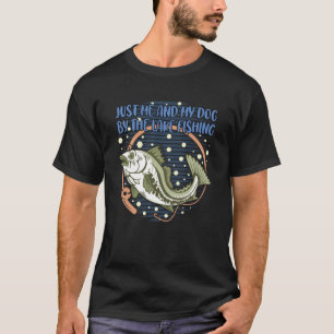 T-shirt Juste moi et mon chien au bord du lac pêche introv