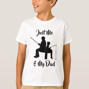 T-shirt Juste moi et mon père pêchent