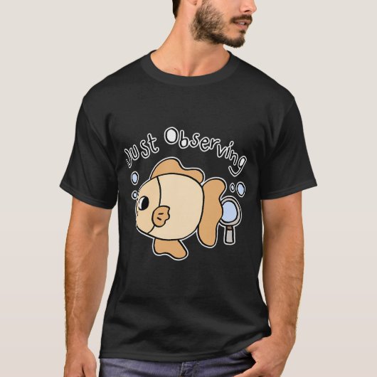T-shirt Juste observer les poissons mignons (Devant)