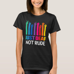 T-shirt Juste Sourds Pas Impolis Ruban Jaune de Sensibilis