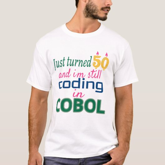 T-shirt Juste tourné 50 et codage fixe dans COBOL (Devant)
