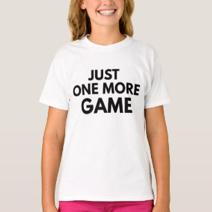 T-SHIRT JUSTE UN AUTRE JEU DRÔLE GAMMEUR TYPOGRAPHIE NOIRE