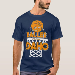 T-shirt Juste Un Baladeur De L'État De Basketball Idaho 1