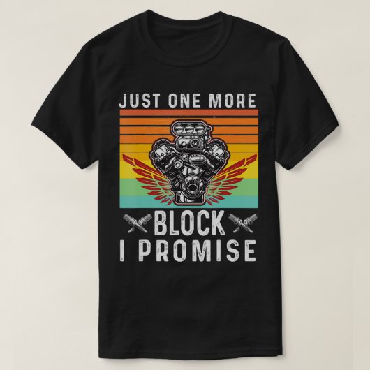T-shirt Juste Un Bloc De Plus Mécanique Cadeau Moteur Cour (Design devant)