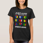 T-shirt Juste Un Enfant Qui Aime Le Cube Speedcubing (Devant)