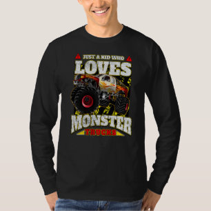 T-shirt Juste Un Enfant Qui Aime Les Camions Monster