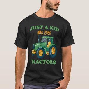T-shirt Juste Un Enfant Qui Aime Les Tracteurs Drôle L'Agr