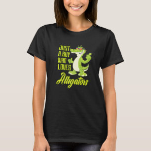 T-shirt Juste un garçon qui aime Alligators Reptiles Zoo P