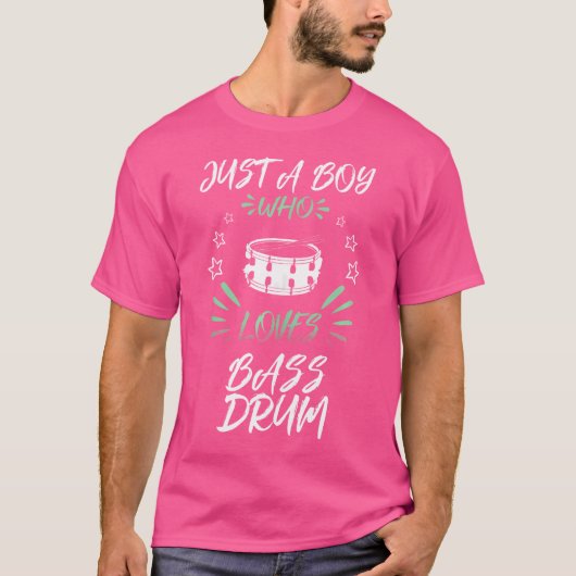T-shirt Juste Un Garçon Qui Aime Bass Drum (Devant)