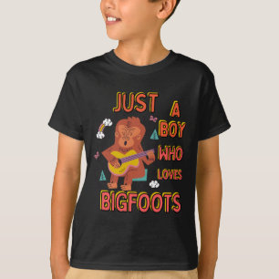 T-shirt juste un garçon qui aime bigfoot