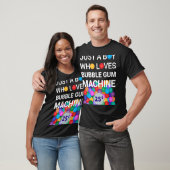 T-shirt Juste Un Garçon Qui Aime Bubble Gum Machine Bubble (Unisexe)