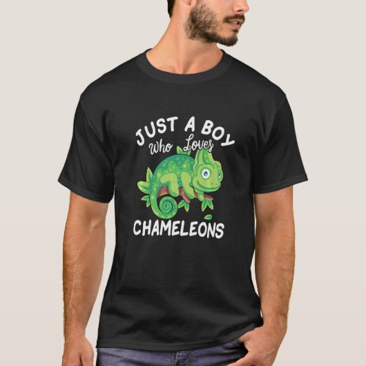 T-shirt Juste Un Garçon Qui Aime Chameleons (Devant)