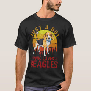 T-shirt Juste un garçon qui aime chien Beagle drôle dire