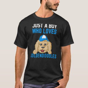 T-shirt Juste Un Garçon Qui Aime Goldendoodle Chien Pour L