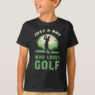 T-shirt Juste un garçon qui aime Golf Club Golfing enfants