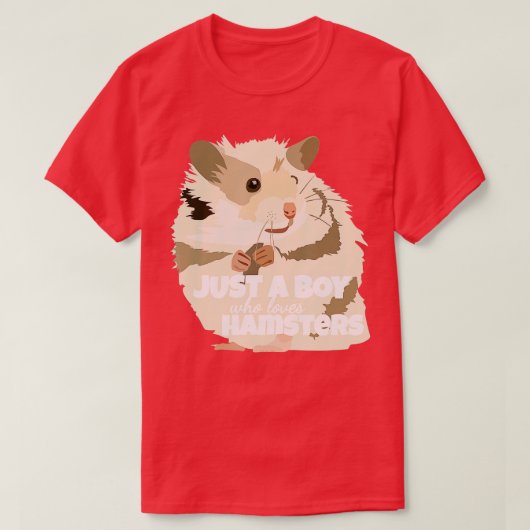 T-shirt Juste un garçon qui aime Hamsters Hamster Farmer (Design devant)