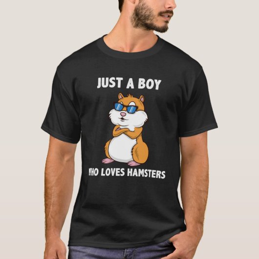 T-shirt Juste un garçon qui aime Hamsters Hamster Hamster (Devant)