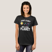 T-shirt Juste un garçon qui aime la planète Système solair (Devant entier)