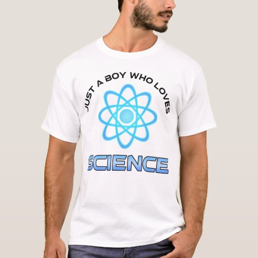 T-shirt Juste un garçon qui aime la science (Devant)