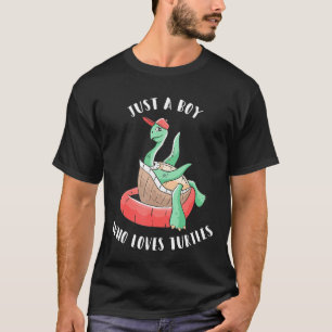 T-shirt Juste Un Garçon Qui Aime La Tortue De Mer Pour Les