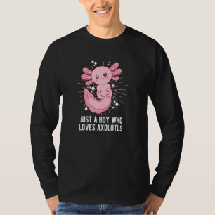 T-shirt Juste un garçon qui aime l'amphibien axolotl drôle
