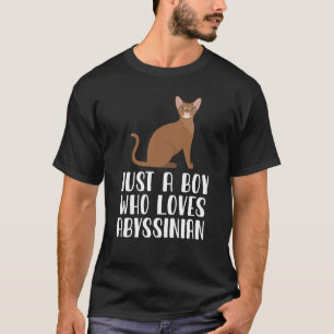 T-shirt Juste un garçon qui aime le chat abyssinien