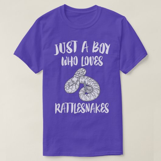 T-shirt Juste Un Garçon Qui Aime Le Crotale Serpent Don (Design devant)