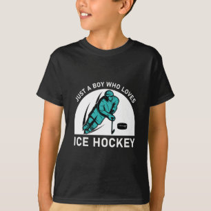 T-shirt Juste un garçon qui aime le hockey sur glace