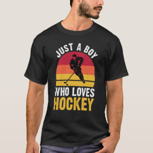 T-shirt Juste un garçon qui aime le hockey sur glace Frisb