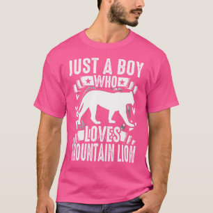 T-shirt Juste Un Garçon Qui Aime Le Lion De Montagne