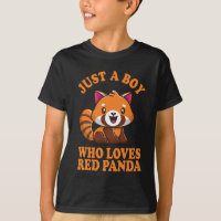 Juste un garçon qui aime le panda rouge