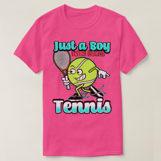 T-shirt Juste un garçon qui aime le tennis (Design devant)
