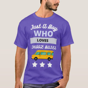 T-shirt Juste un garçon qui aime l'école Bus 3 2