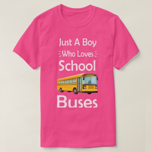 T-shirt Juste Un Garçon Qui Aime L'École Bus Amateurs Drôl (Design devant)
