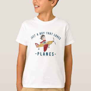 T-shirt Juste un garçon qui aime les avions, Pilote drôle