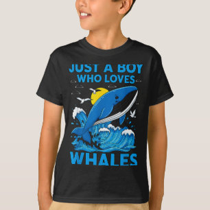 T-shirt Juste Un Garçon Qui Aime Les Baleines Océan Animal